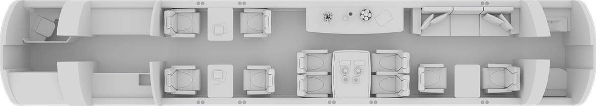 Gulfstream G500 cabin layout diagram