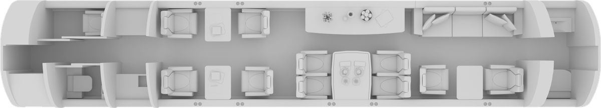 Gulfstream G600 cabin layout diagram