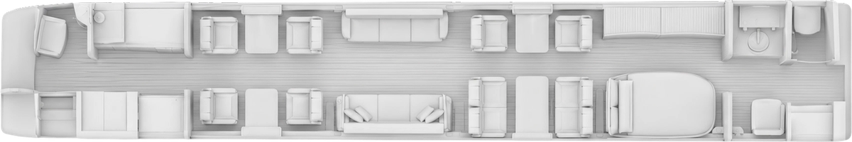 Gulfstream G700 cabin layout diagram