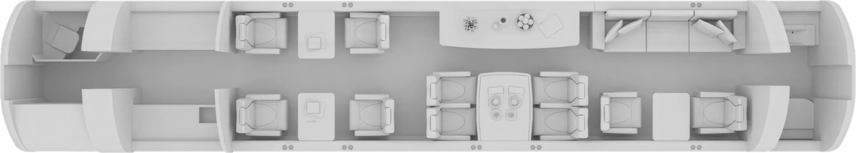 Bombardier Global 5500 cabin layout diagram