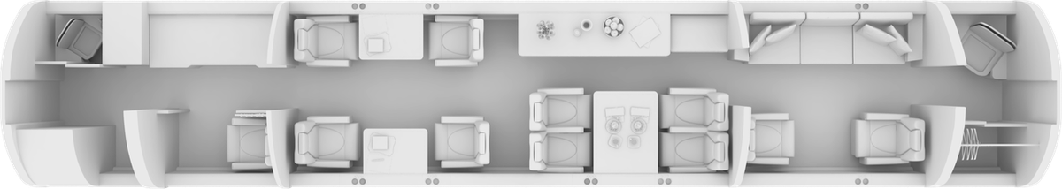 Bombardier Global 6000 cabin layout diagram