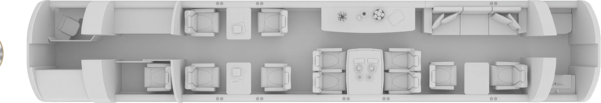Bombardier Global 6500 cabin layout diagram