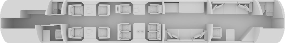 Bombardier Global 7500 cabin layout diagram