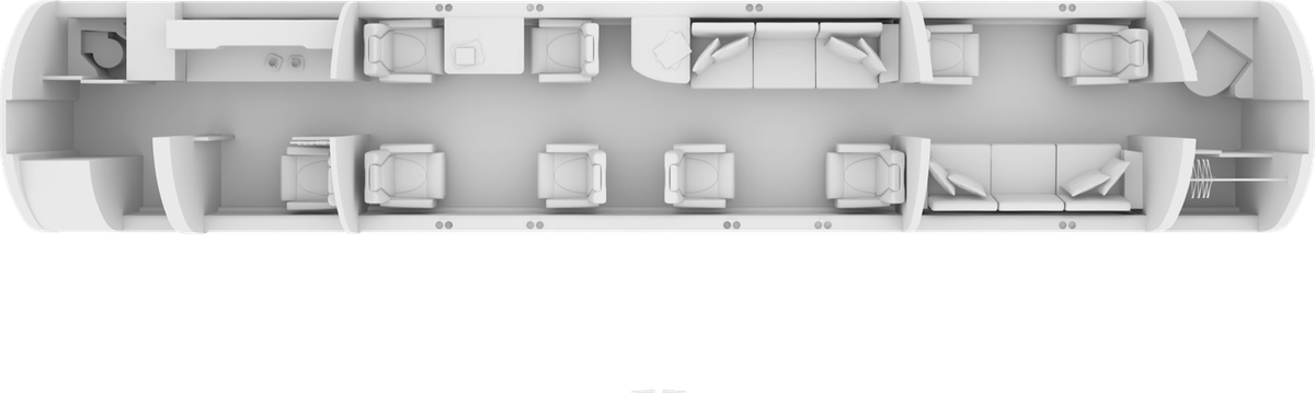 Bombardier Global Express cabin layout diagram