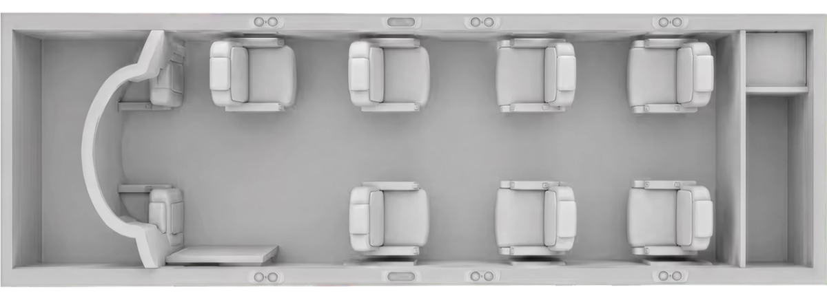 Cessna Citation Bravo cabin layout diagram