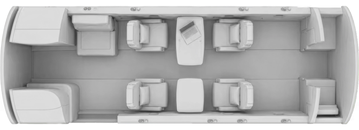 Cessna Citation CJ4 cabin layout diagram