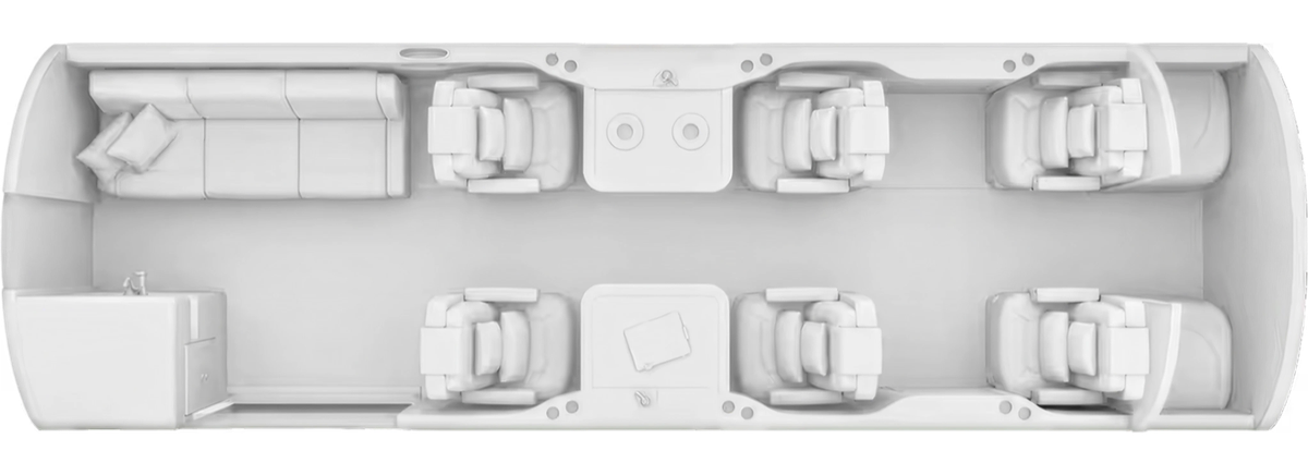 Cessna Citation Excel cabin layout diagram