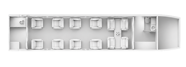 Dornier 328 Turboprop cabin layout diagram