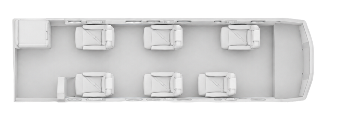 Pilatus PC-12 cabin layout diagram