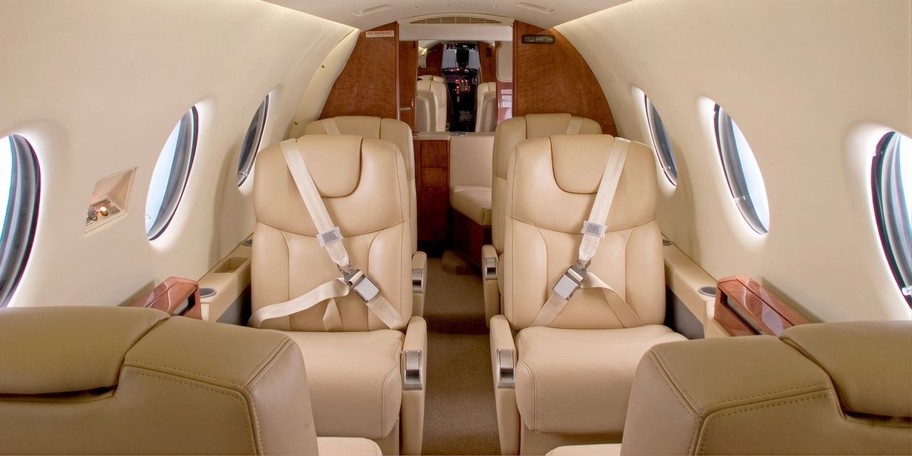 Beechcraft Beechjet 400A private jet, cabin interior