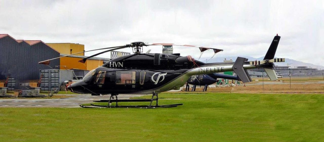 Bell 427 helicopter, exterior view