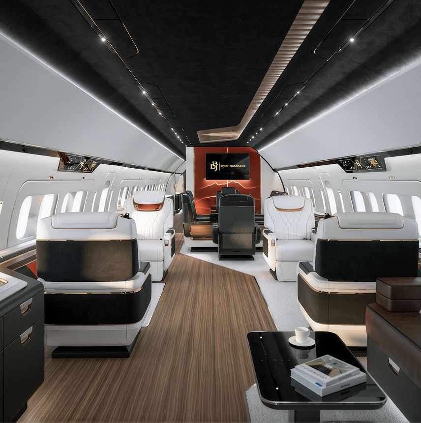 Boeing BBJ MAX 7 private jet, cabin interior