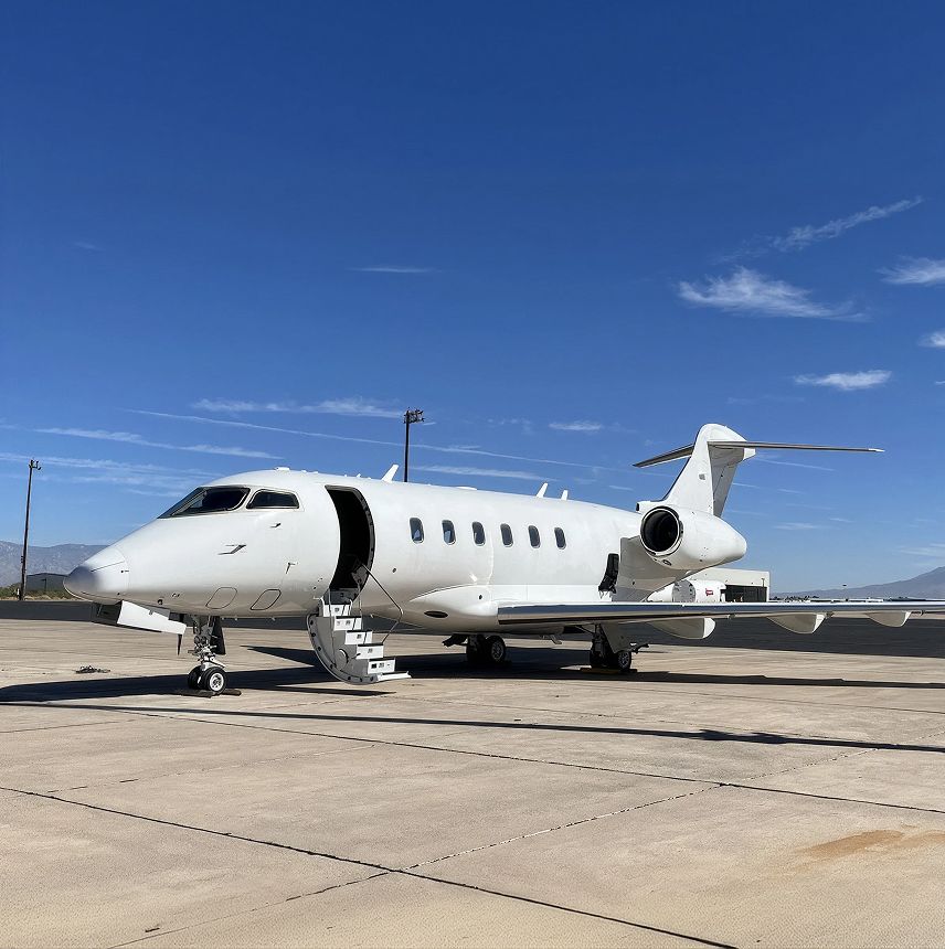Bombardier Challenger 300 private jet, exterior view