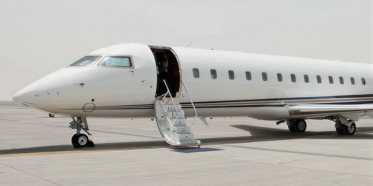 Bombardier Challenger 850 private jet, exterior view