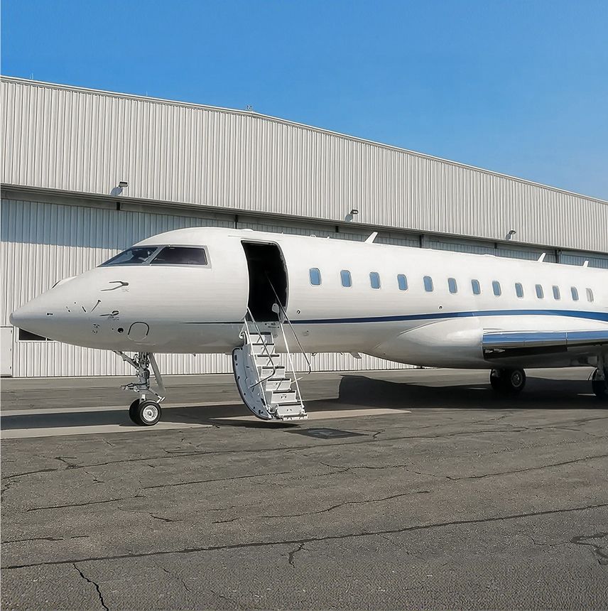 Bombardier Global 5500 private jet, exterior view