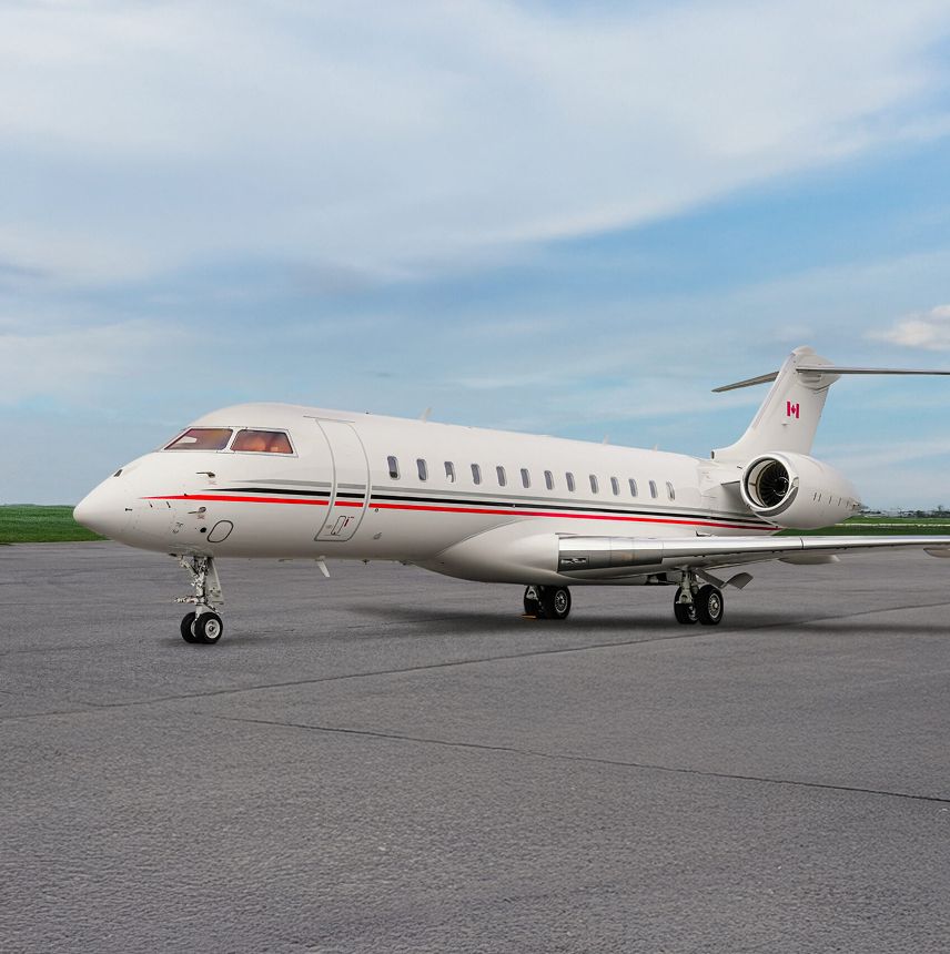 Bombardier Global 6000 private jet, exterior view