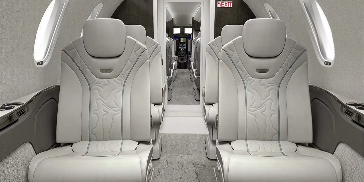 Cessna Citation Ascend private jet, cabin interior