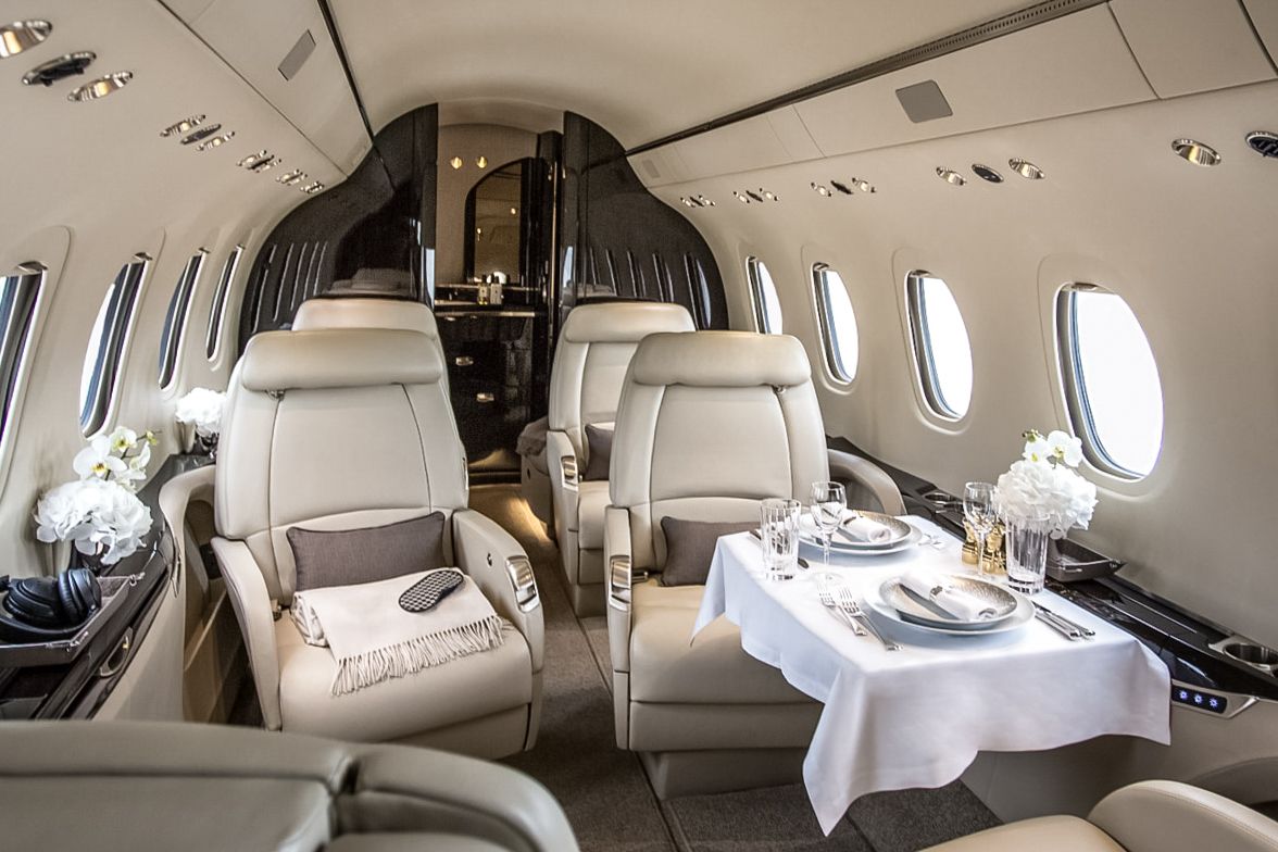 Cessna Citation Latitude private jet, cabin interior