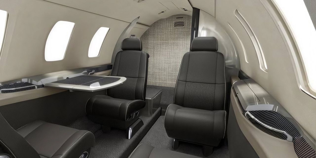 Cessna Citation M2 private jet, cabin interior
