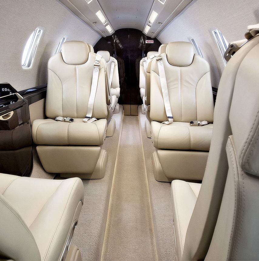 Cessna Citation Sovereign private jet, cabin interior