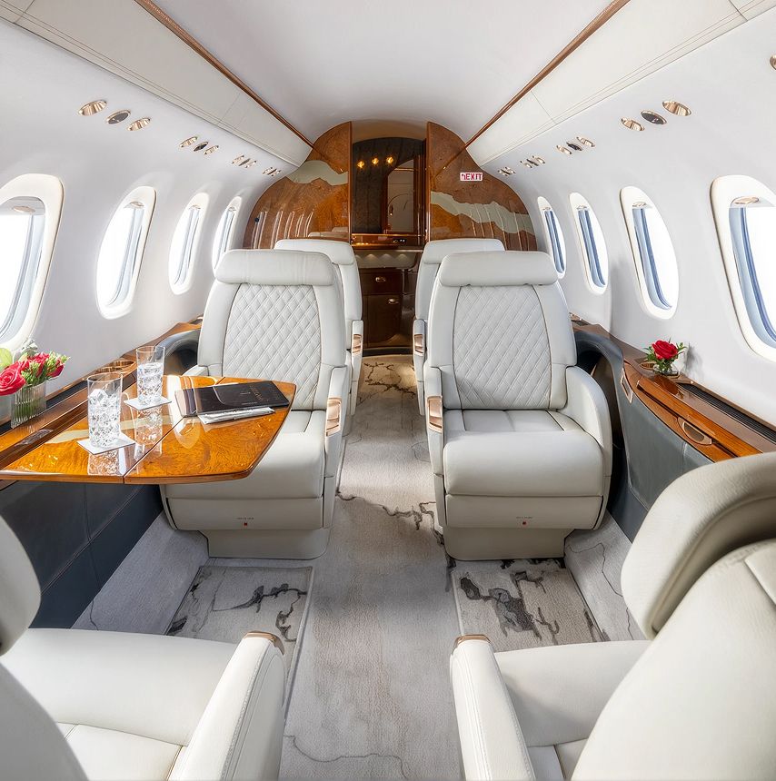 Cessna Citation X private jet, cabin interior