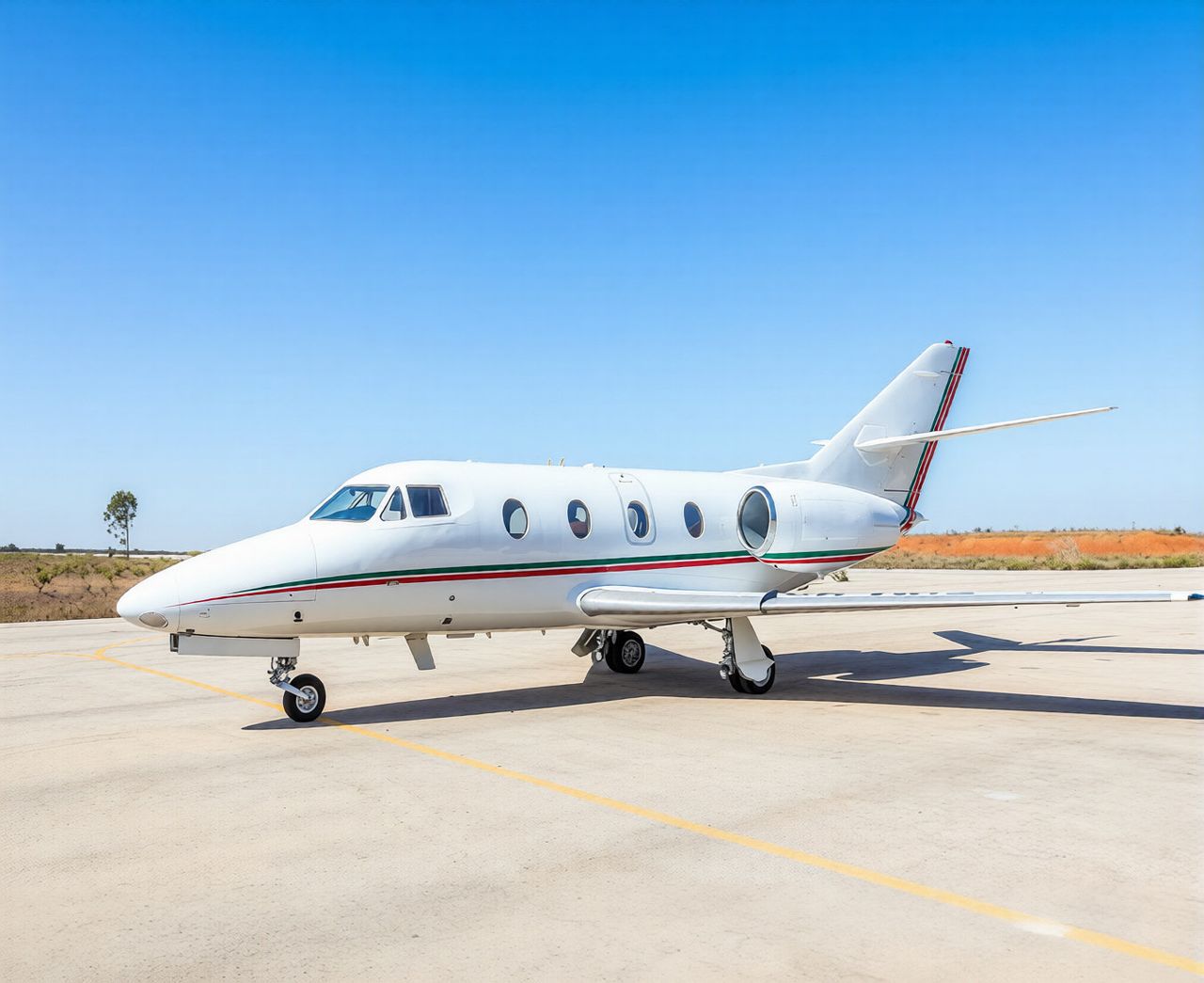 Dassault Falcon 100 private jet, exterior view