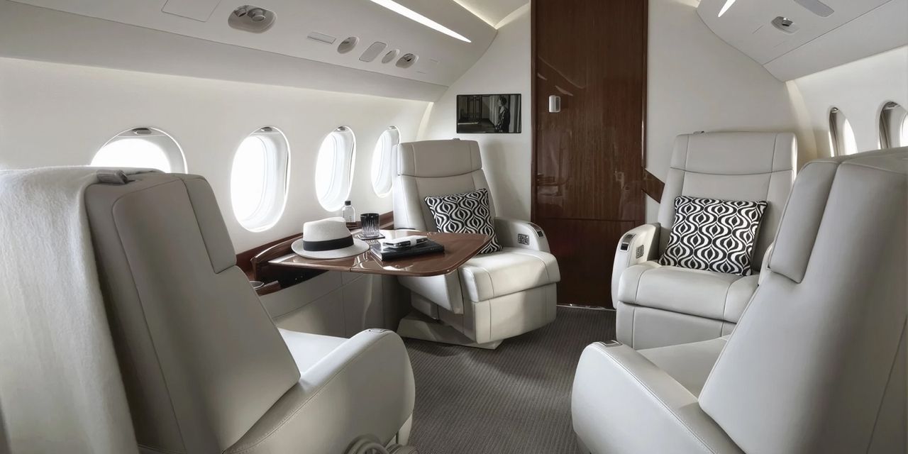 Dassault Falcon 2000S private jet, cabin interior