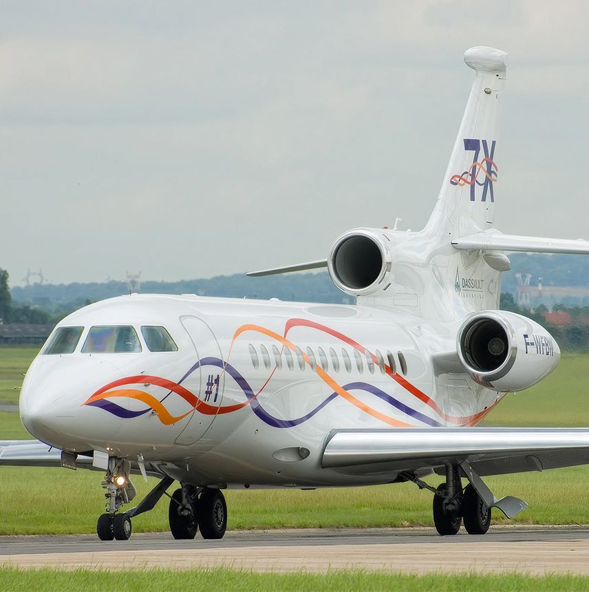 Dassault Falcon 7X private jet, exterior view