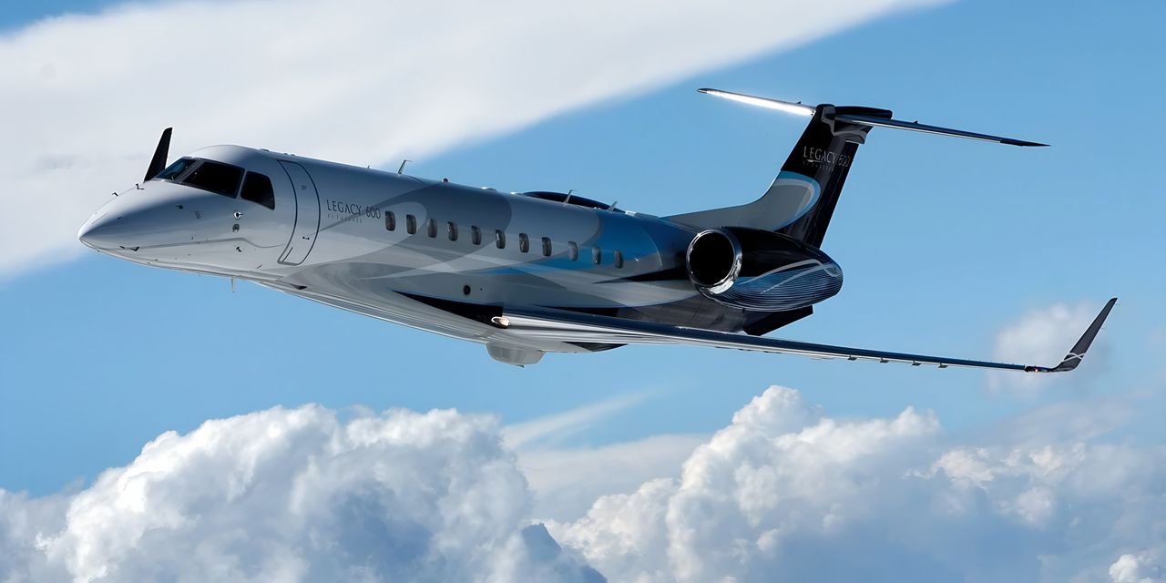 Embraer Legacy 600 private jet, exterior view