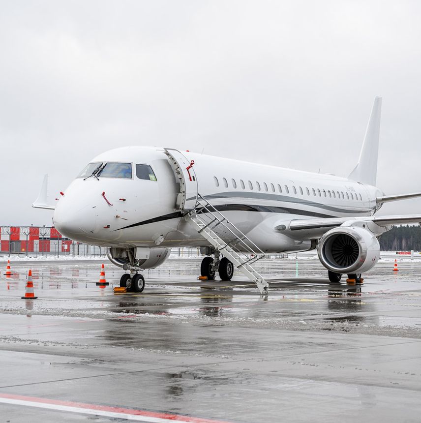 Embraer Lineage 1000 private jet, exterior view