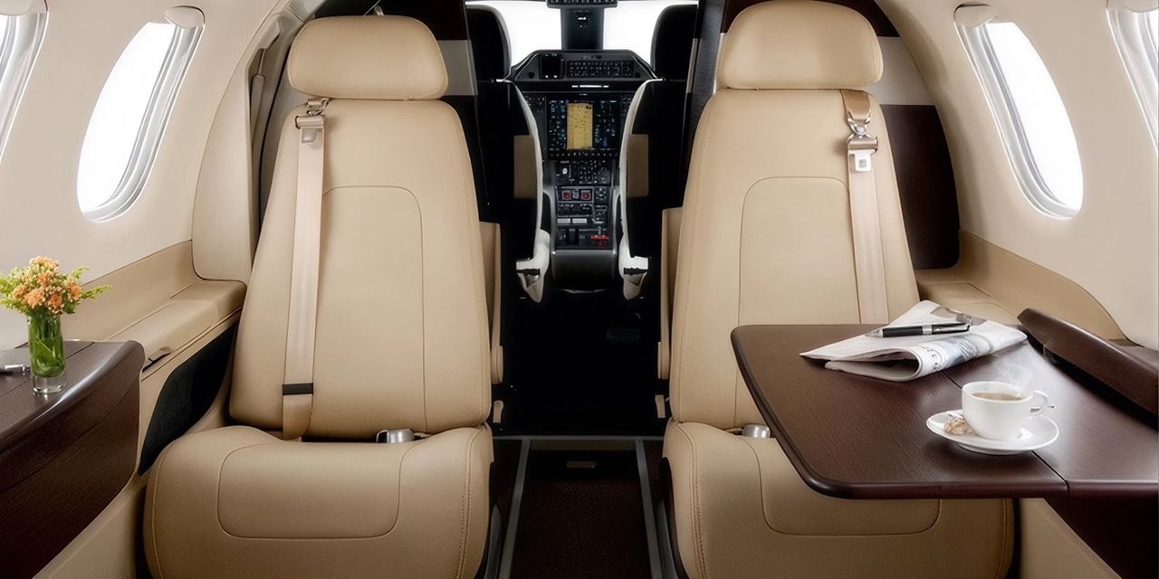 Embraer Phenom 100 private jet, cabin interior