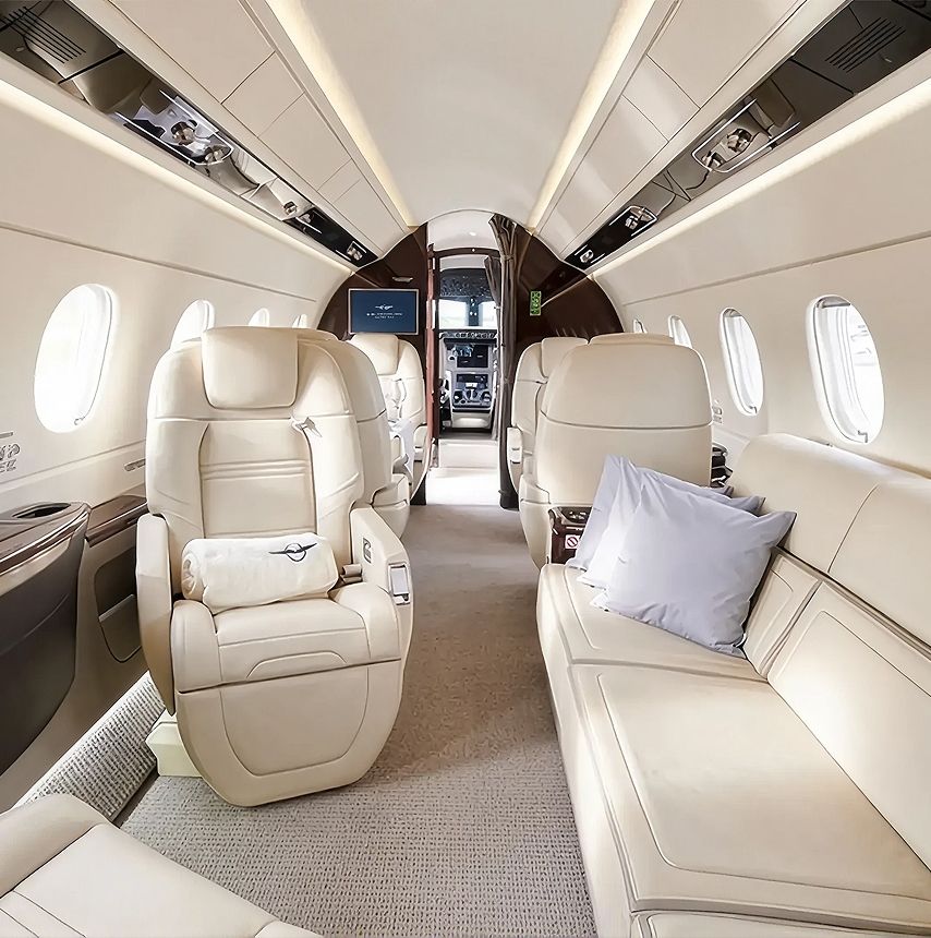 Embraer Praetor 600 private jet, cabin interior