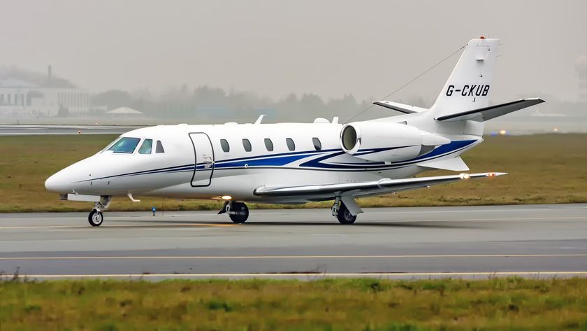 Cessna Citation XLS+ private jet in flight