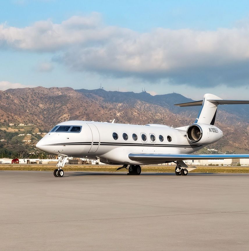 Gulfstream G600 private jet, exterior view