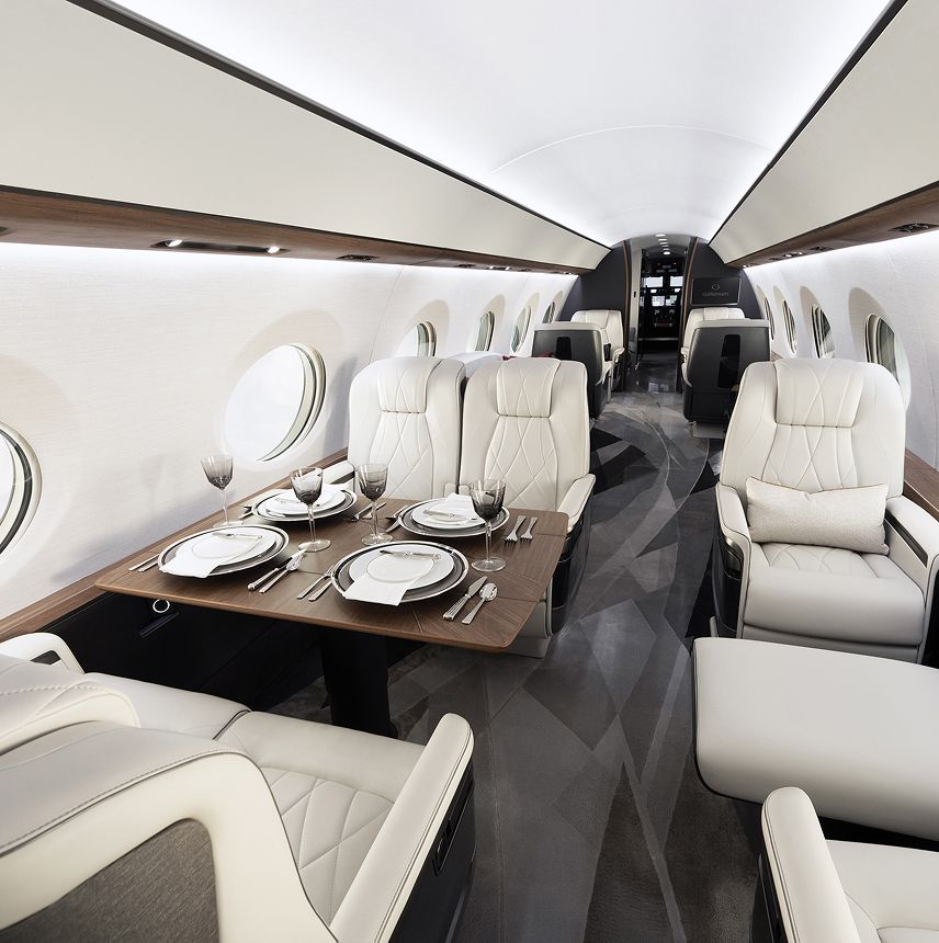 Gulfstream G700 private jet, cabin interior