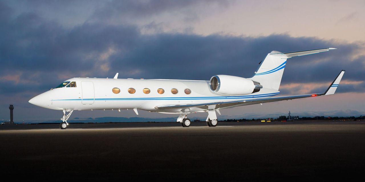 Gulfstream GIV-SP private jet, exterior view