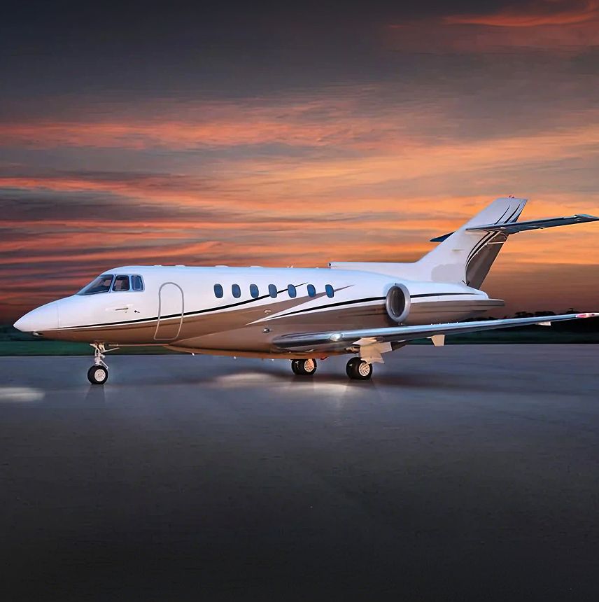 Hawker 1000 private jet, exterior view