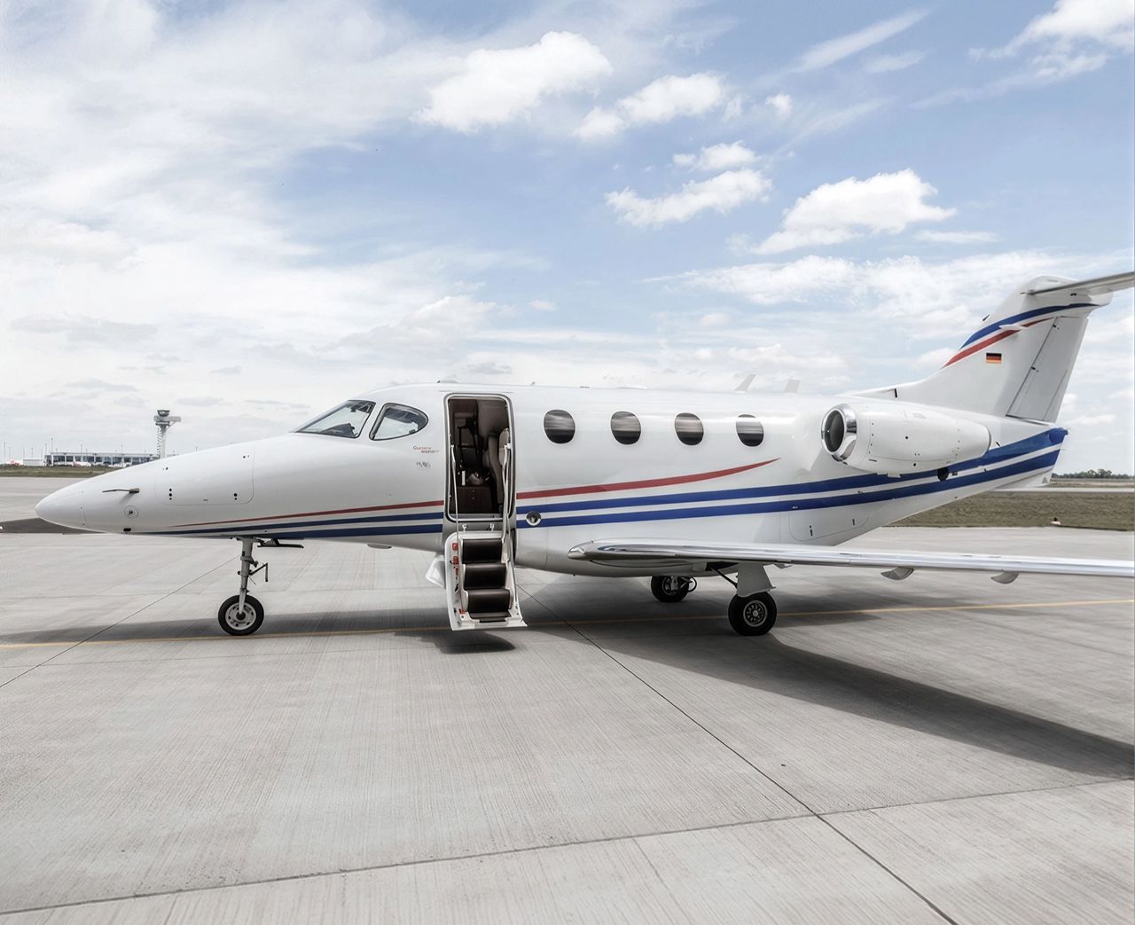 Hawker Premier 1 private jet, exterior view