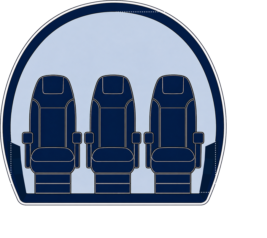Airbus H135 cabin cross-section