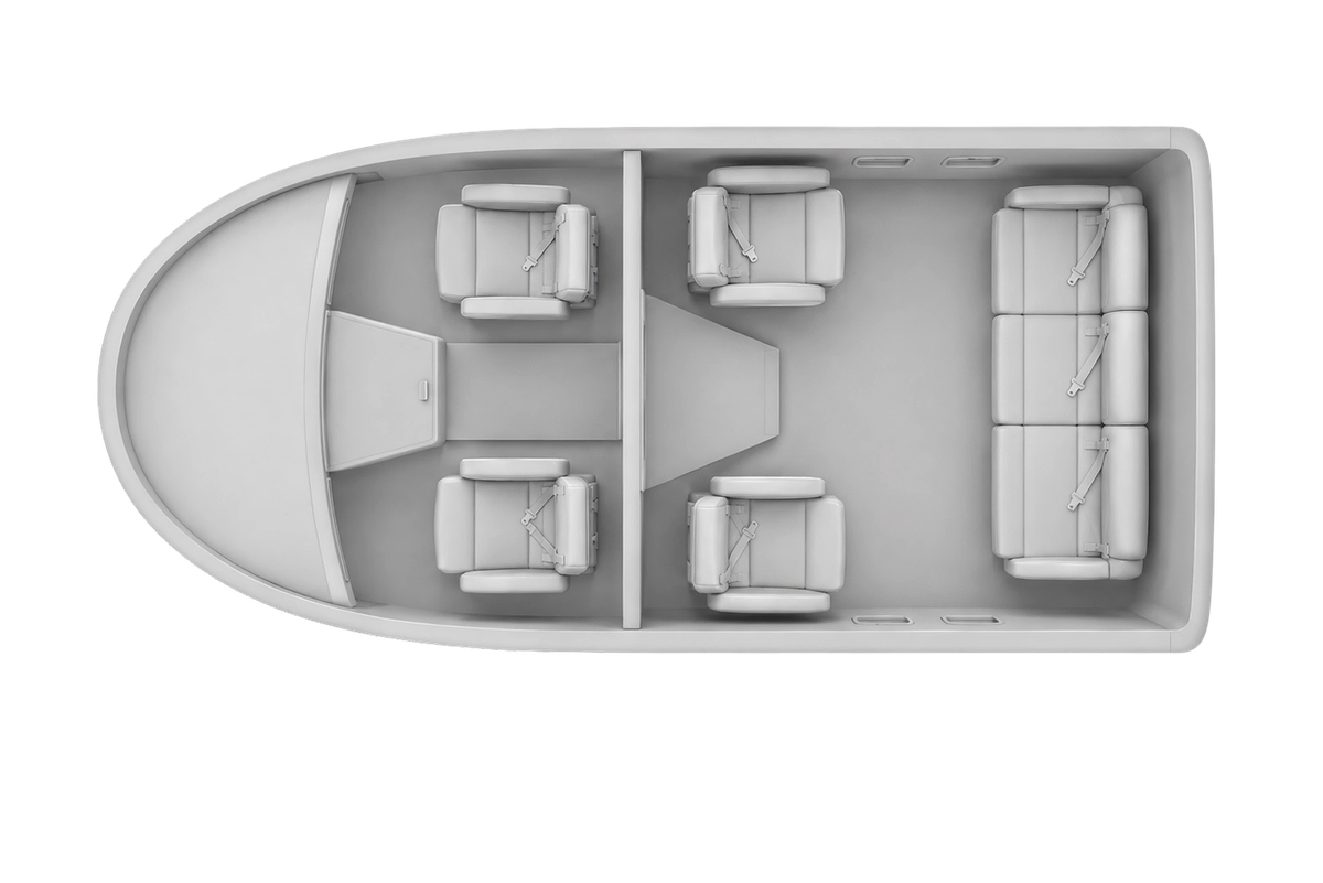 Bell 206L LongRanger cabin layout diagram