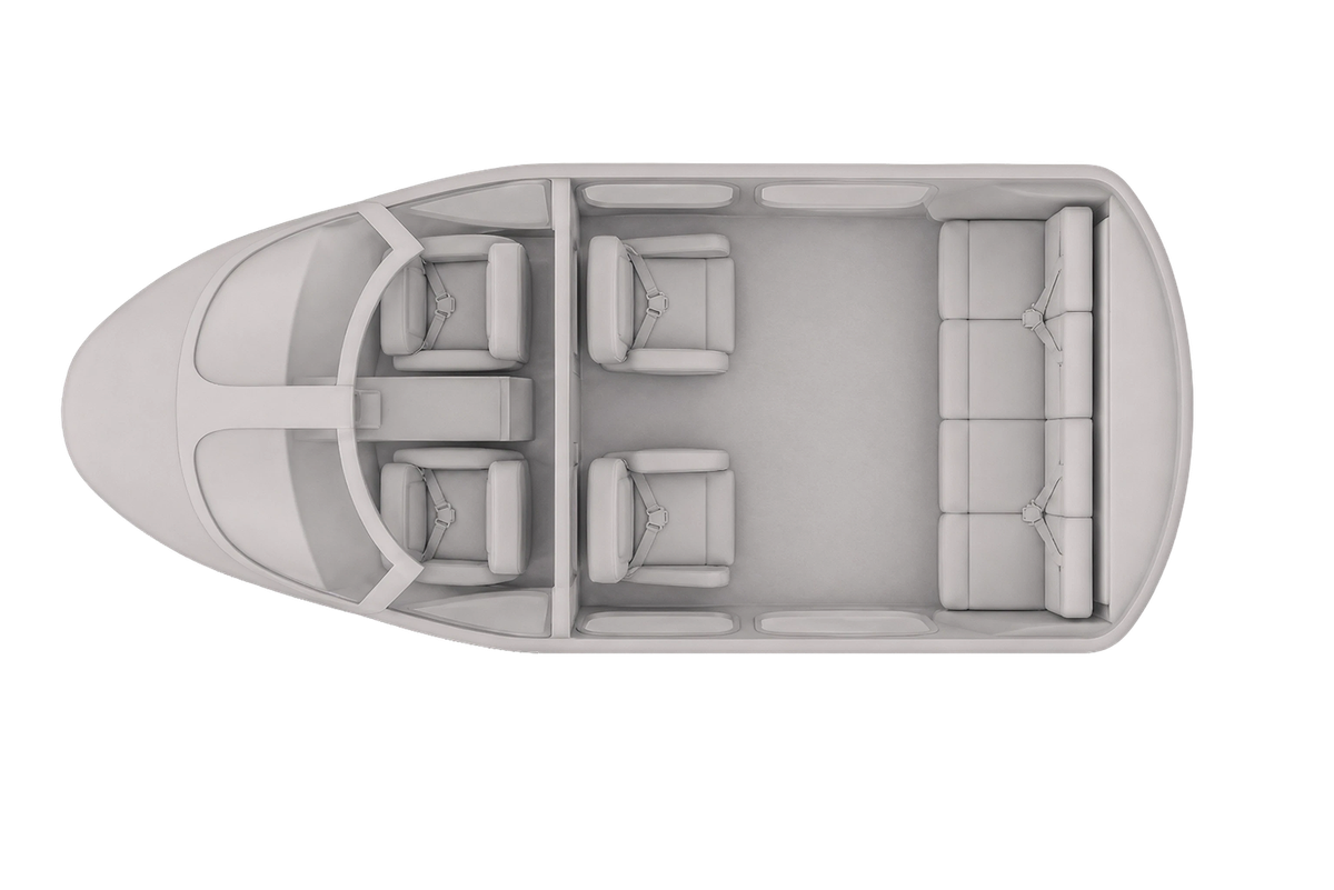 Airbus AS365 N3+ cabin layout diagram