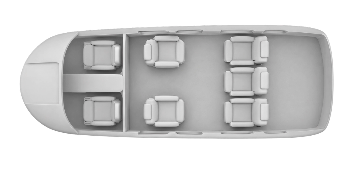 Bell 427 cabin layout diagram