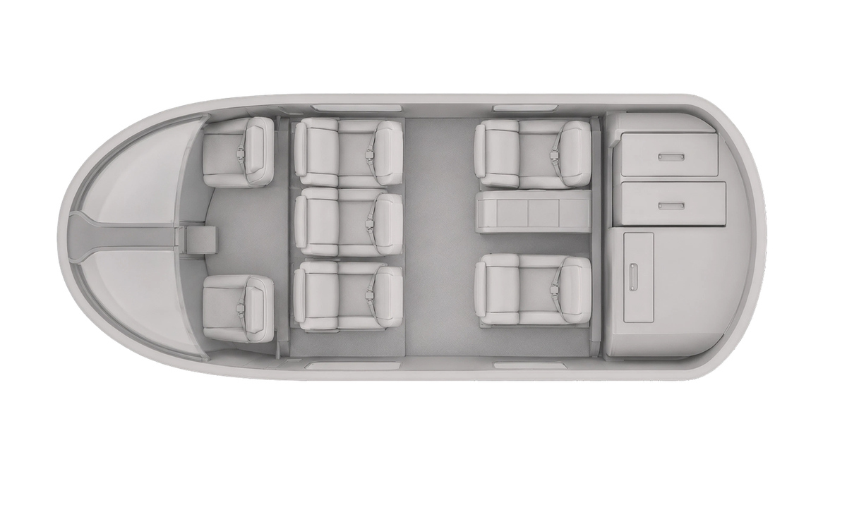 Airbus H135 cabin layout diagram