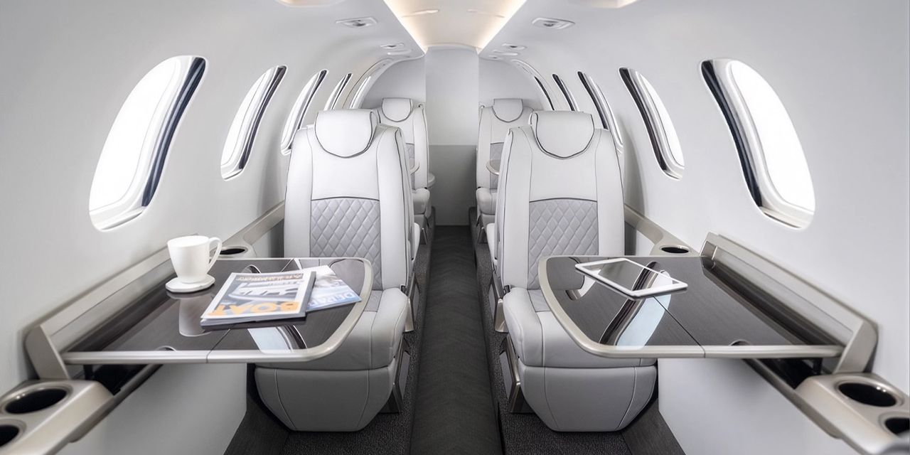 HondaJet private jet, cabin interior