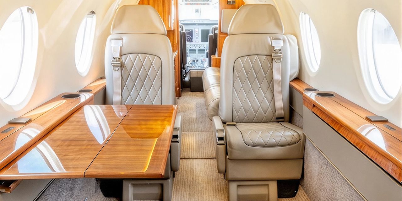 Nextant 400XTI private jet, cabin interior