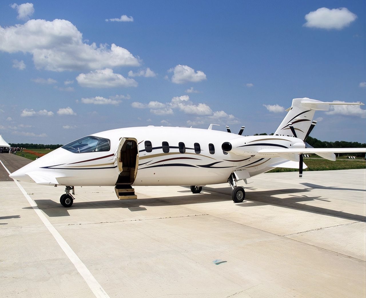 Piaggio P.180 Avanti private jet, exterior view